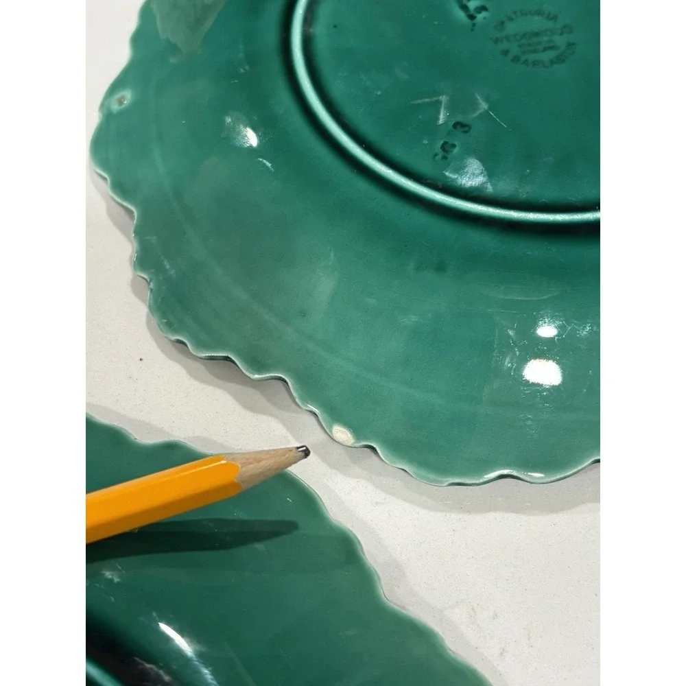 Vtg WEDGWOOD Majolica Etruria & Barlaston Cabbage Leaf 8